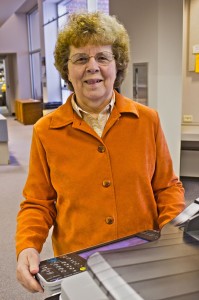 Wanda House is the technology trainer at Siena Heights University. (Photo by Amy Garno)